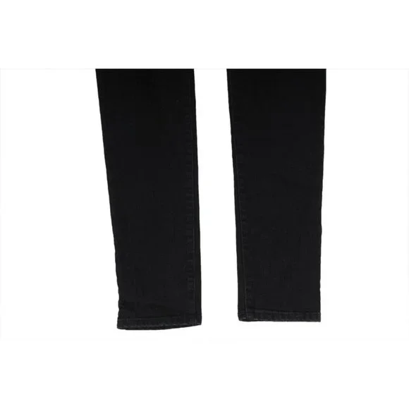 Balmain Mens Skinny Jeans Size 33x34 Black Knee Slashed Stretch Distressed Denim